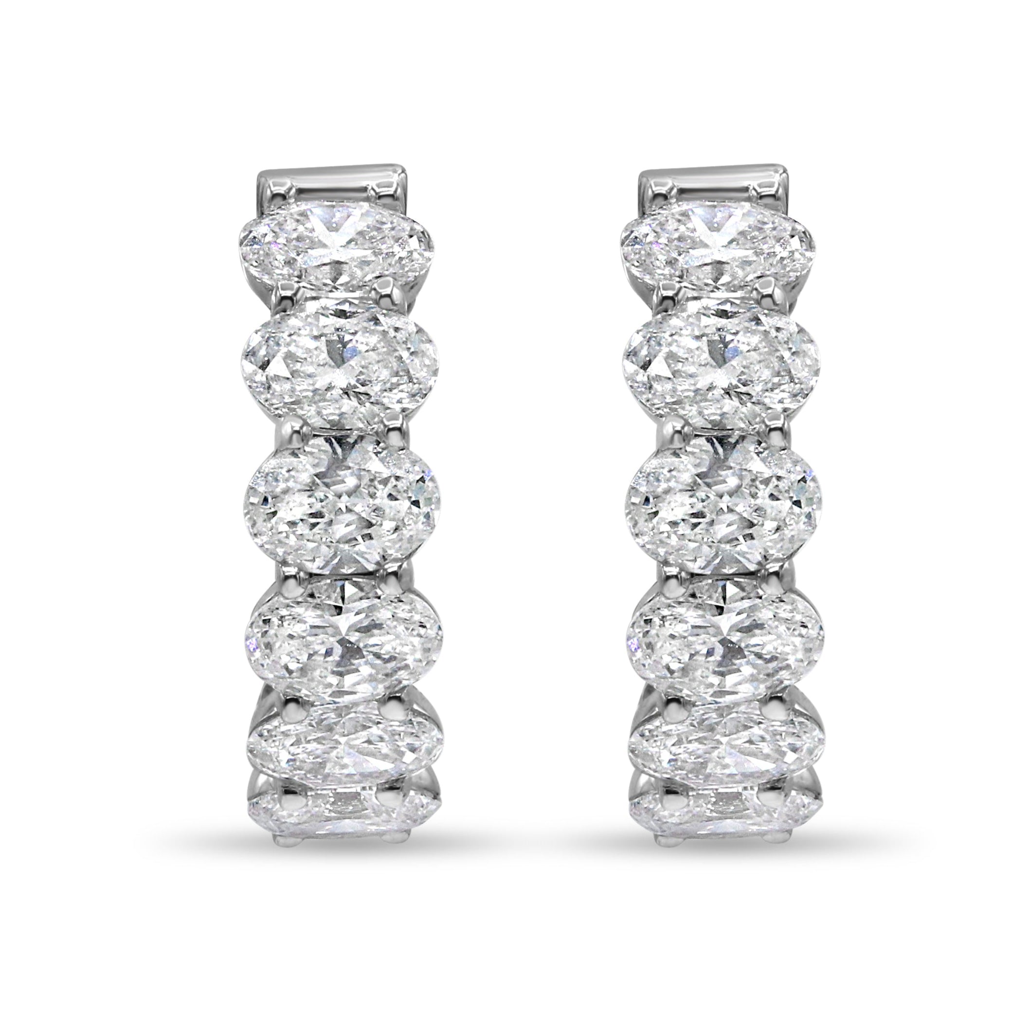 Small Oval Cut Diamond Huggies