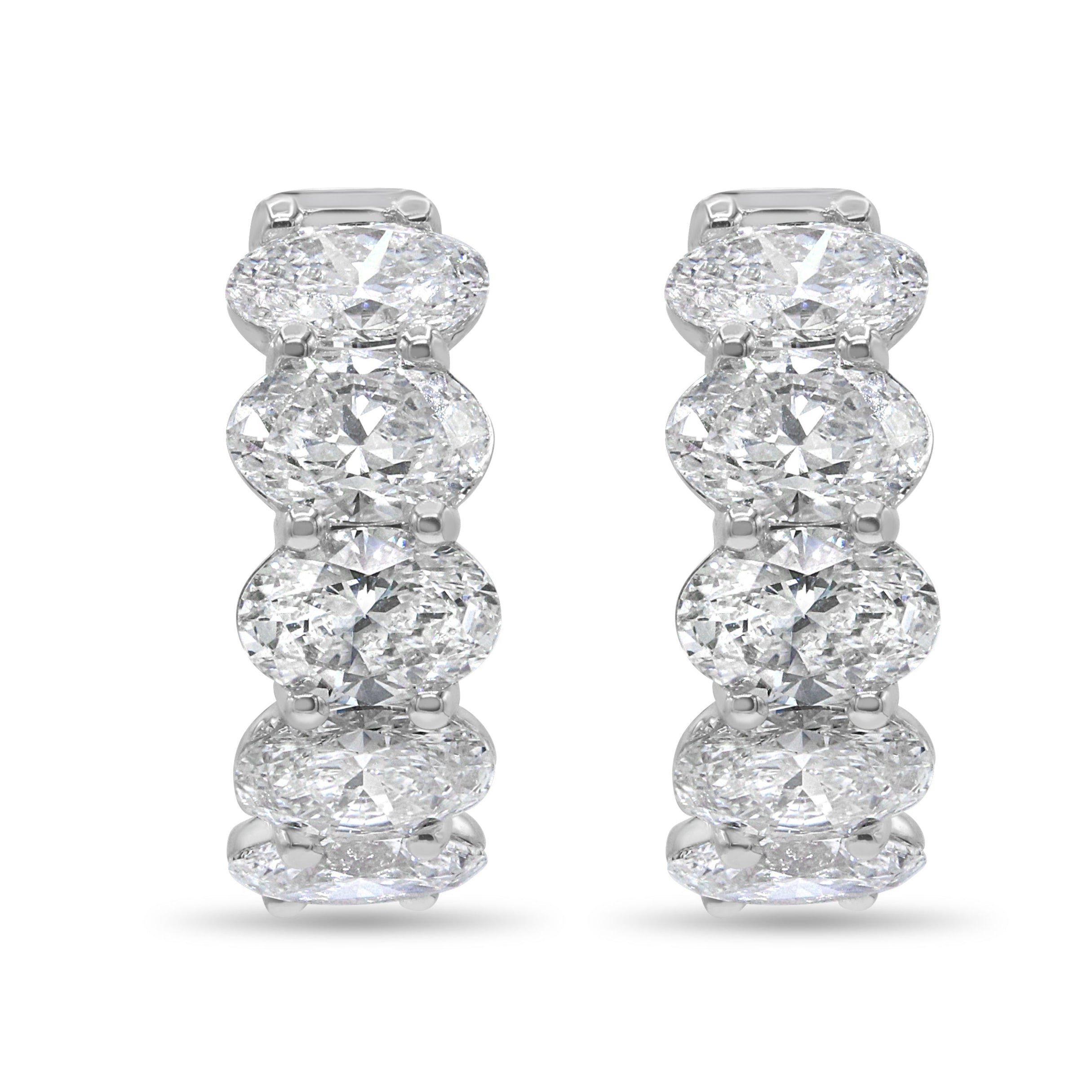 Large Oval Cut Diamond Huggies
