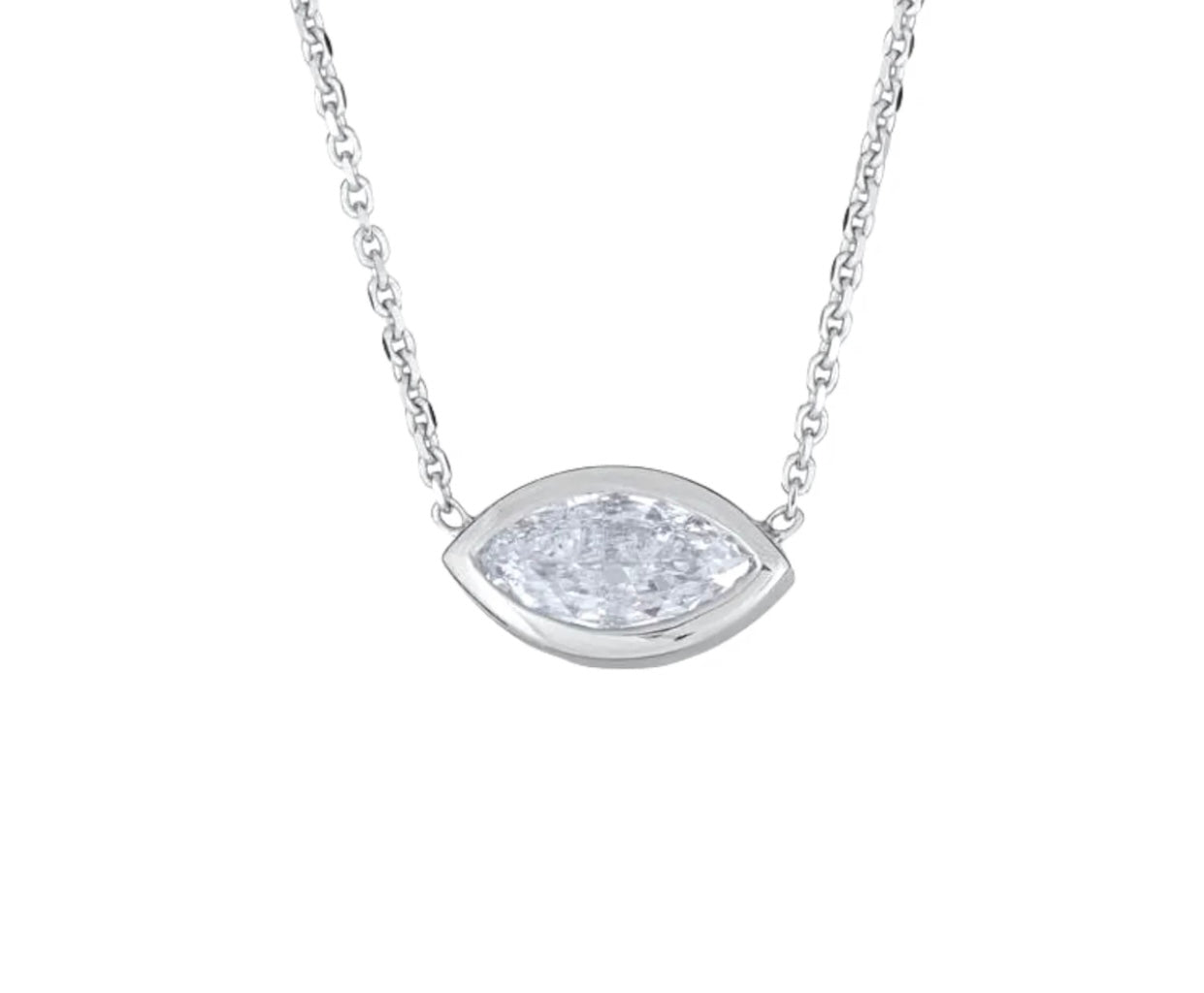 Diamond Marquis Bezel Pendant